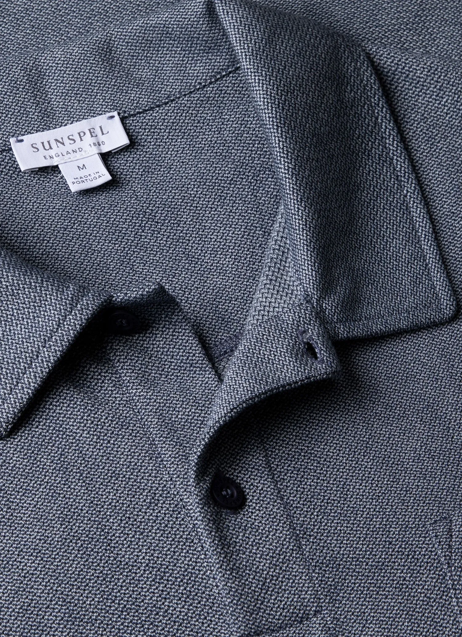 Men's Riviera Polo Shirt in Navy Twist sold by Sunspel product image thumbnail 4