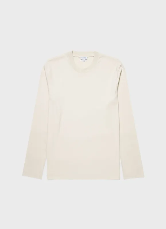 Men's Long Sleeve Heavyweight T-shirt in Undyed sold by Sunspel