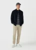 Men's Long Sleeve Heavyweight T-shirt in Navy/White sold by Sunspel