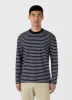 Men's Long Sleeve Heavyweight T-shirt in Navy/White sold by Sunspel