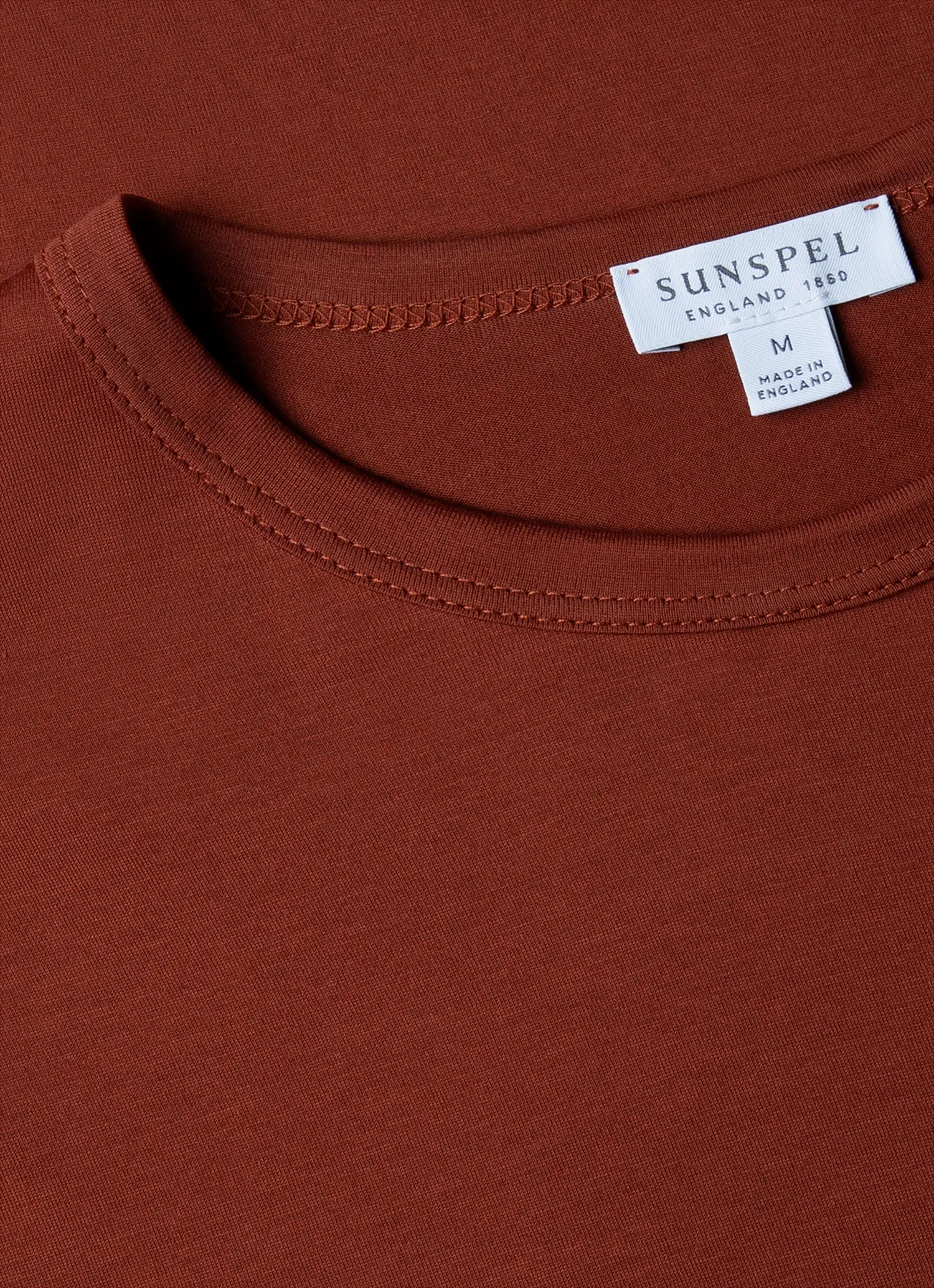 Men's Classic T-shirt in Dark Clay sold by Sunspel product image thumbnail 4