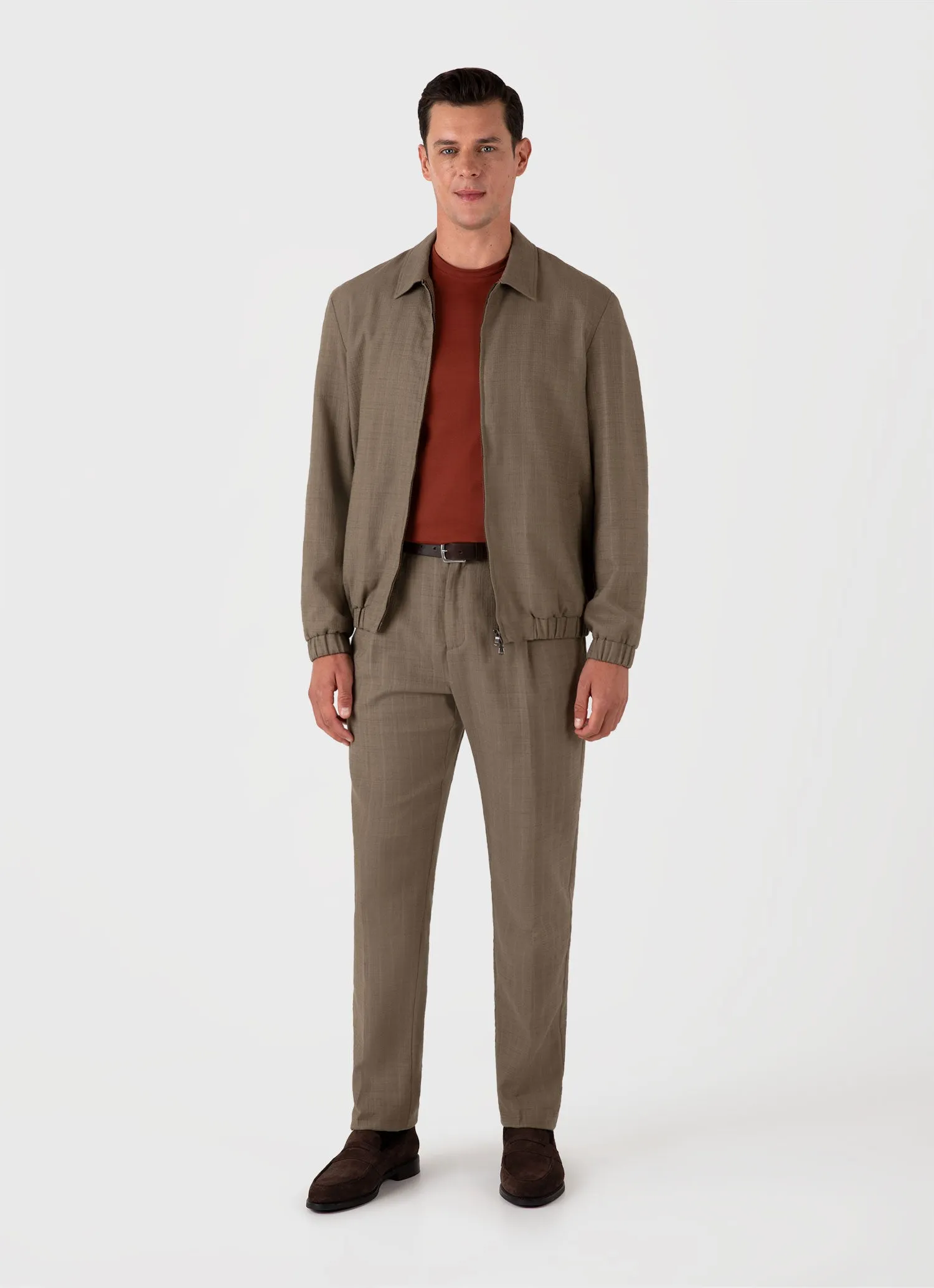 Men's Classic T-shirt in Dark Clay sold by Sunspel product image thumbnail 3