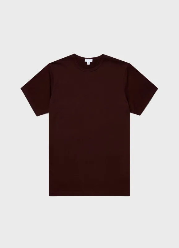 Men's Classic T-shirt in Raisin sold by Sunspel