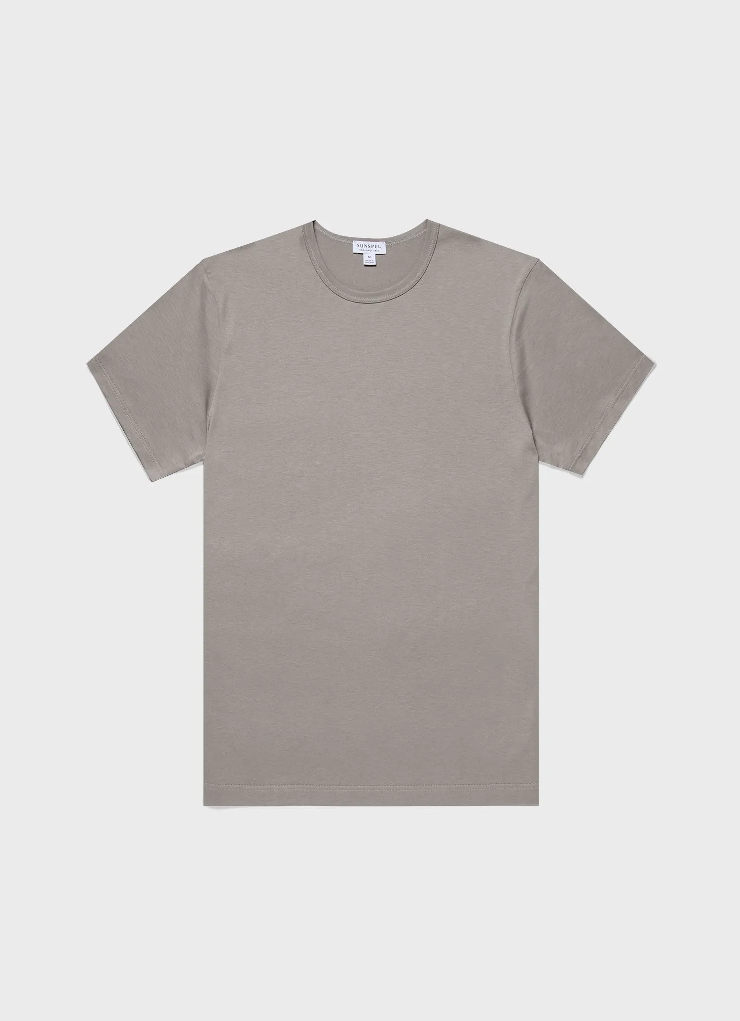 Men's Classic T-shirt in Pewter sold by Sunspel
