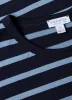 Men's Classic T-shirt in Navy/Como Blue Breton Stripe sold by Sunspel