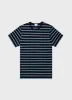 Men's Classic T-shirt in Navy/Como Blue Breton Stripe sold by Sunspel