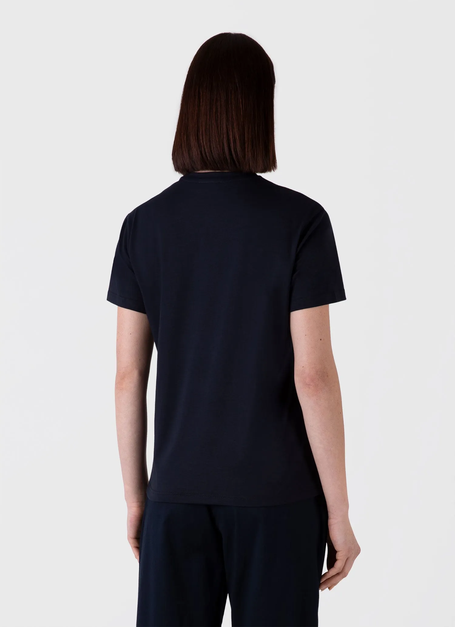 Women's Boy Fit T-shirt in Midnight Navy sold by Sunspel product image thumbnail 3