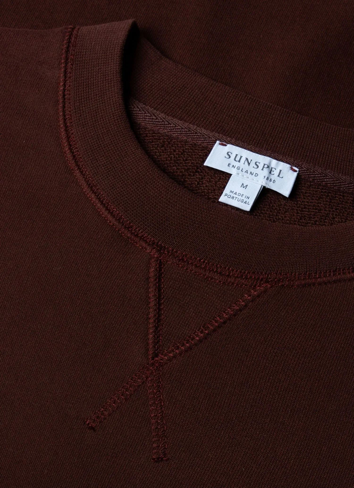 Men's Loopback Sweatshirt in Raisin sold by Sunspel product image thumbnail 4