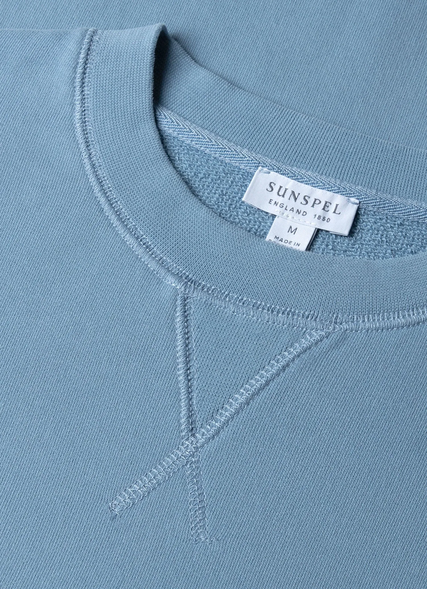 Men's Loopback Sweatshirt in Como Blue sold by Sunspel product image thumbnail 4