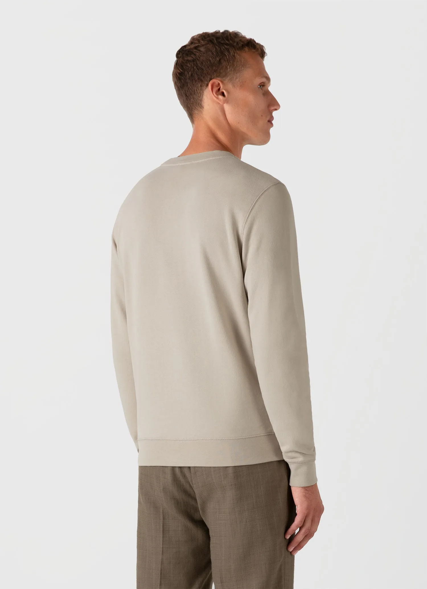 Men's Loopback Sweatshirt in Ash Grey sold by Sunspel product image thumbnail 5