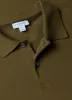 Men's Piqué Polo Shirt in Olive Green sold by Sunspel