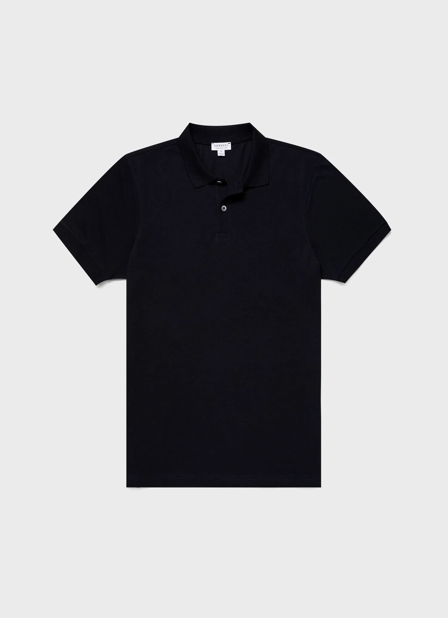 Men's Piqué Polo Shirt in Midnight Navy sold by Sunspel