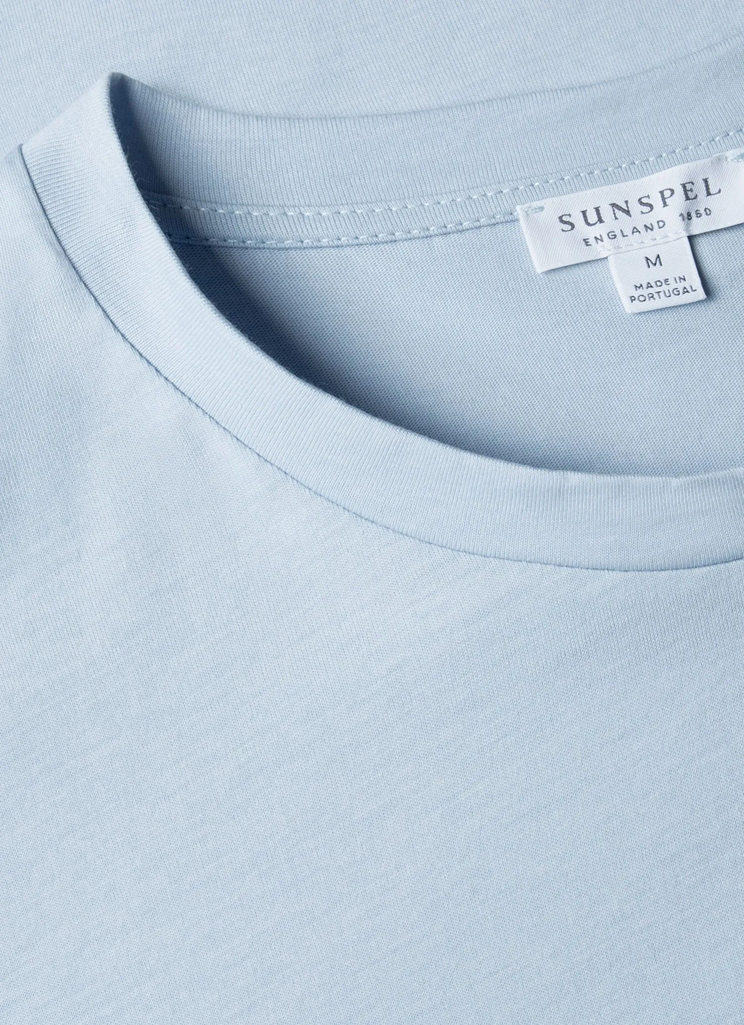 Men's Riviera Midweight T-shirt in Blue Mist sold by Sunspel product image thumbnail 4