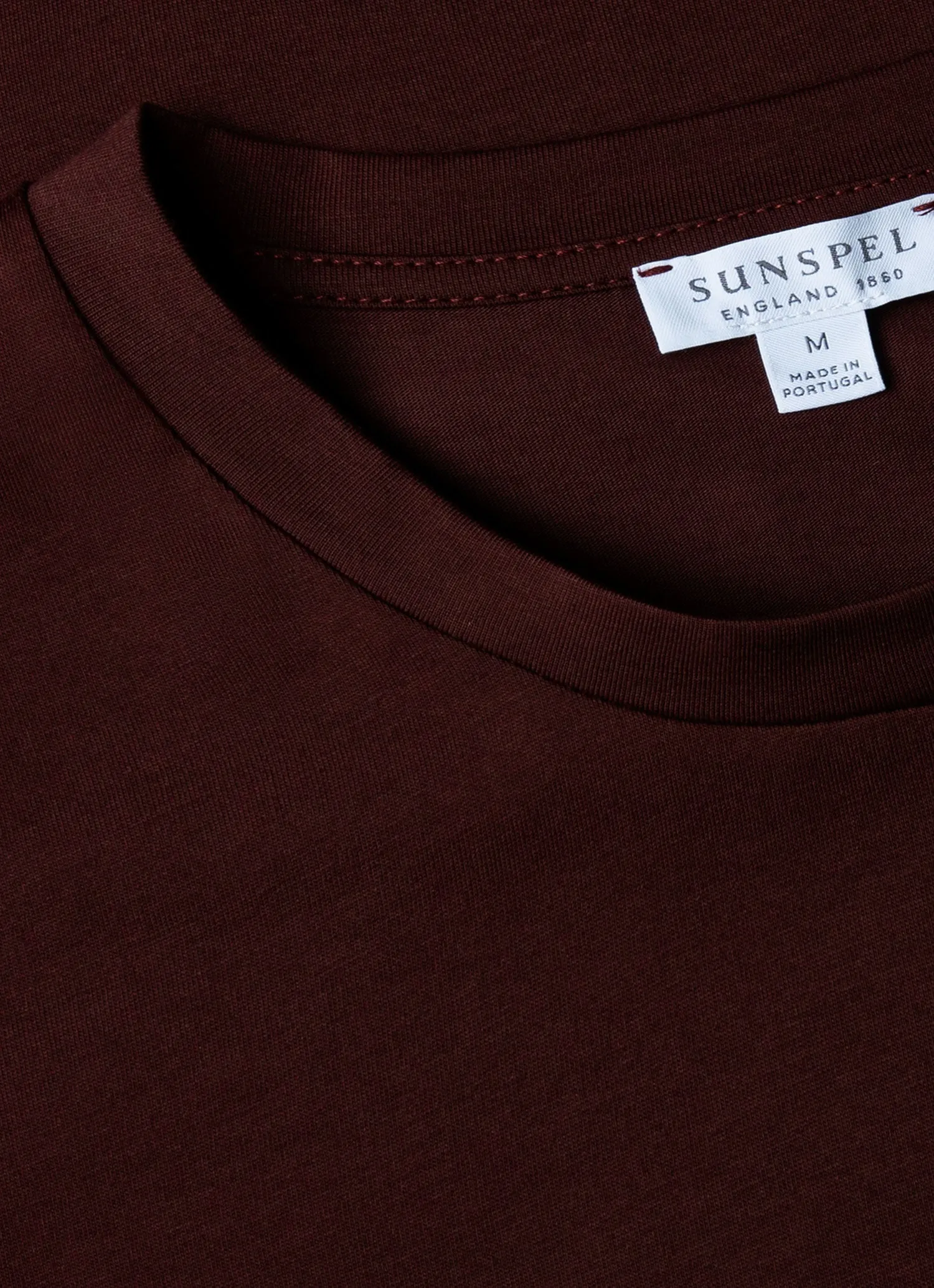 Men's Riviera Midweight T-shirt in Raisin sold by Sunspel product image thumbnail 4
