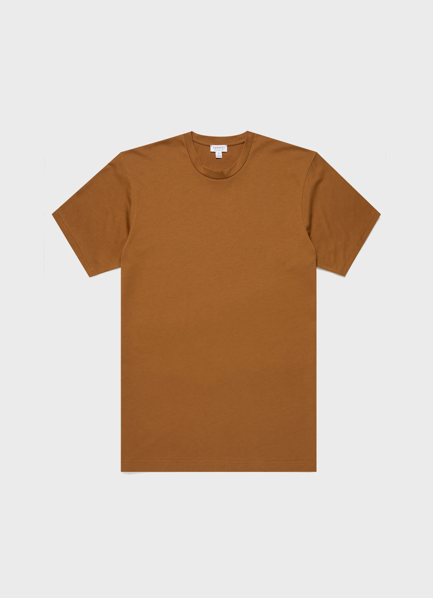 Men's Riviera Midweight T-shirt in Golden Brown sold by Sunspel