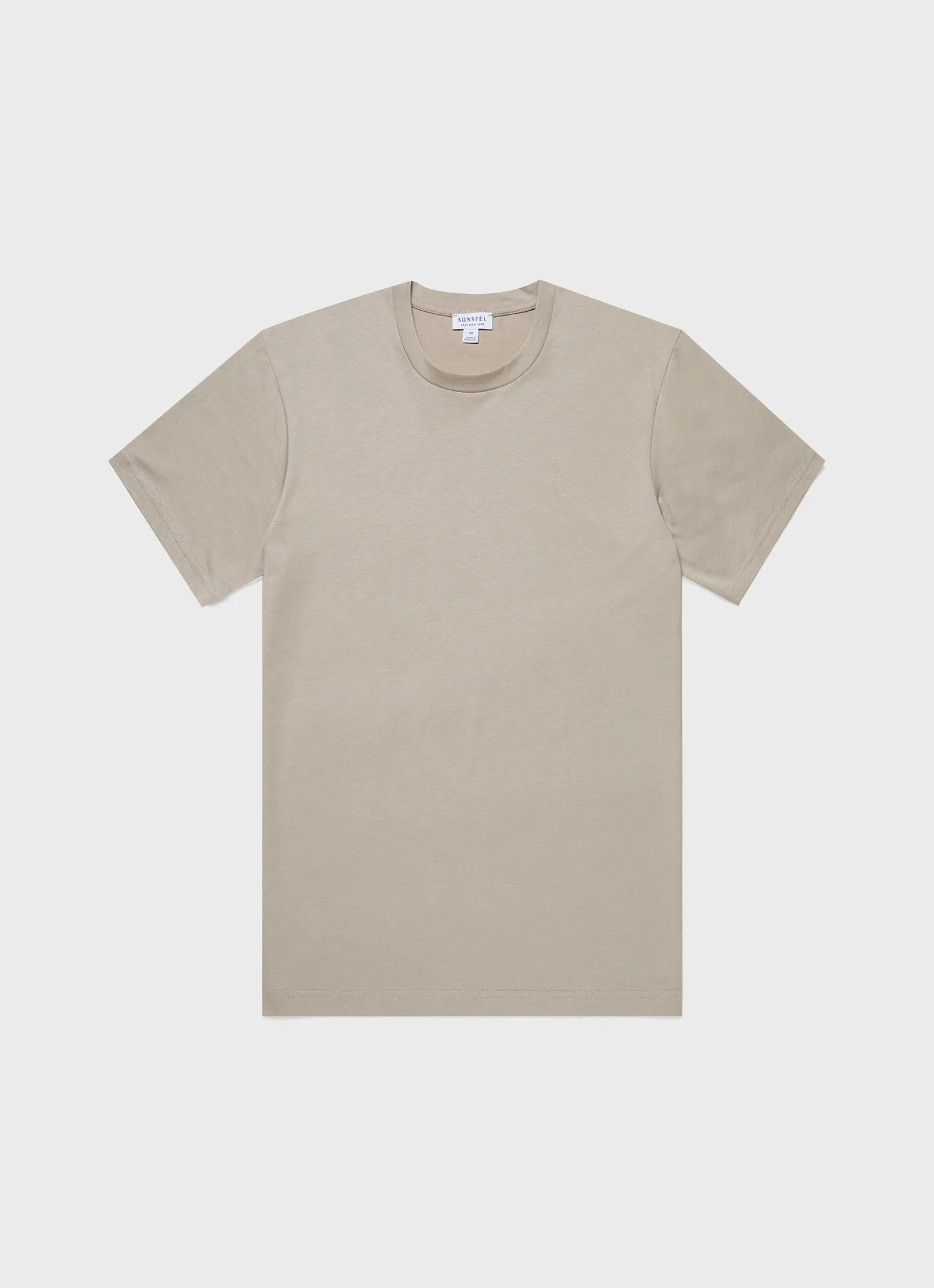 Men's Riviera Midweight T-shirt in Ash Grey sold by Sunspel