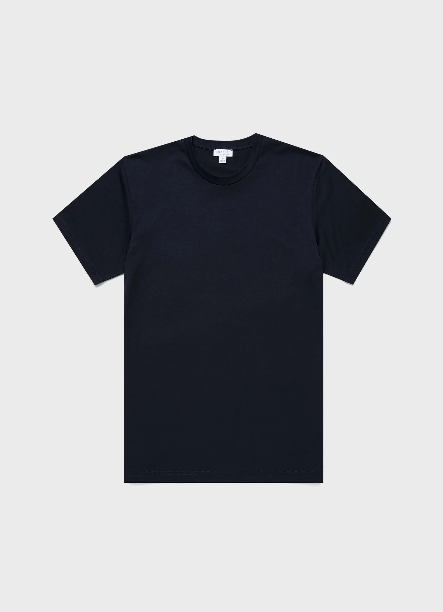 Men's Riviera Midweight T-shirt in Midnight Navy sold by Sunspel