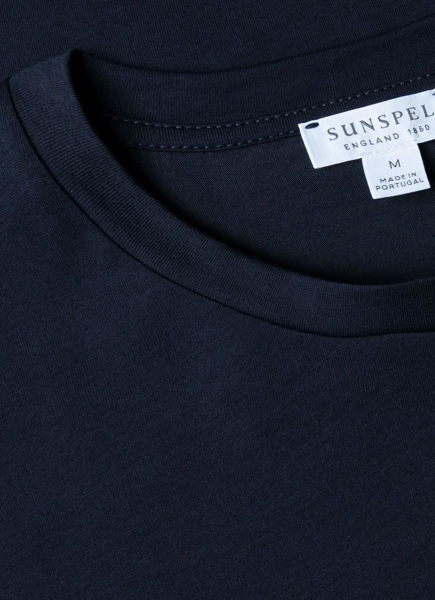 Men's Riviera Midweight T-shirt in Midnight Navy sold by Sunspel product image thumbnail 4
