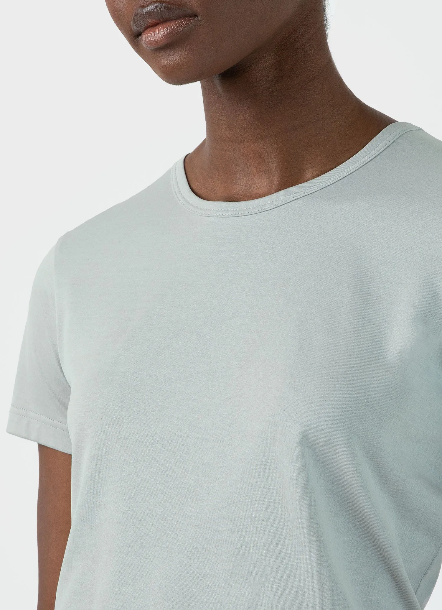 Women's Classic T-shirt in Laurel sold by Sunspel product image thumbnail 3