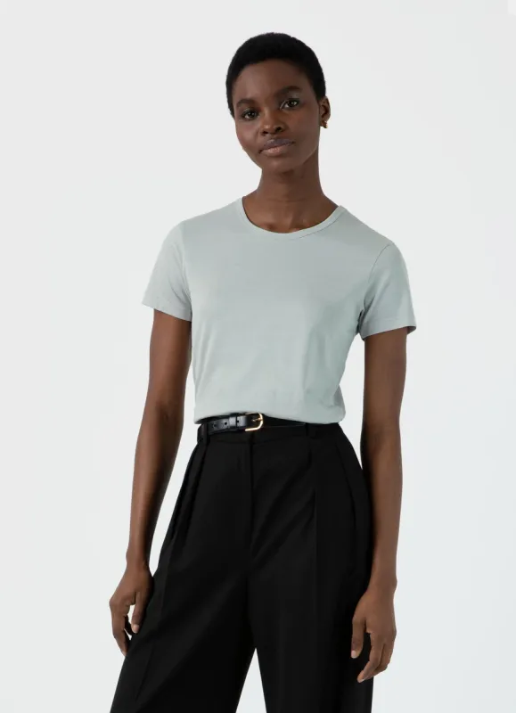 Women's Classic T-shirt in Laurel sold by Sunspel