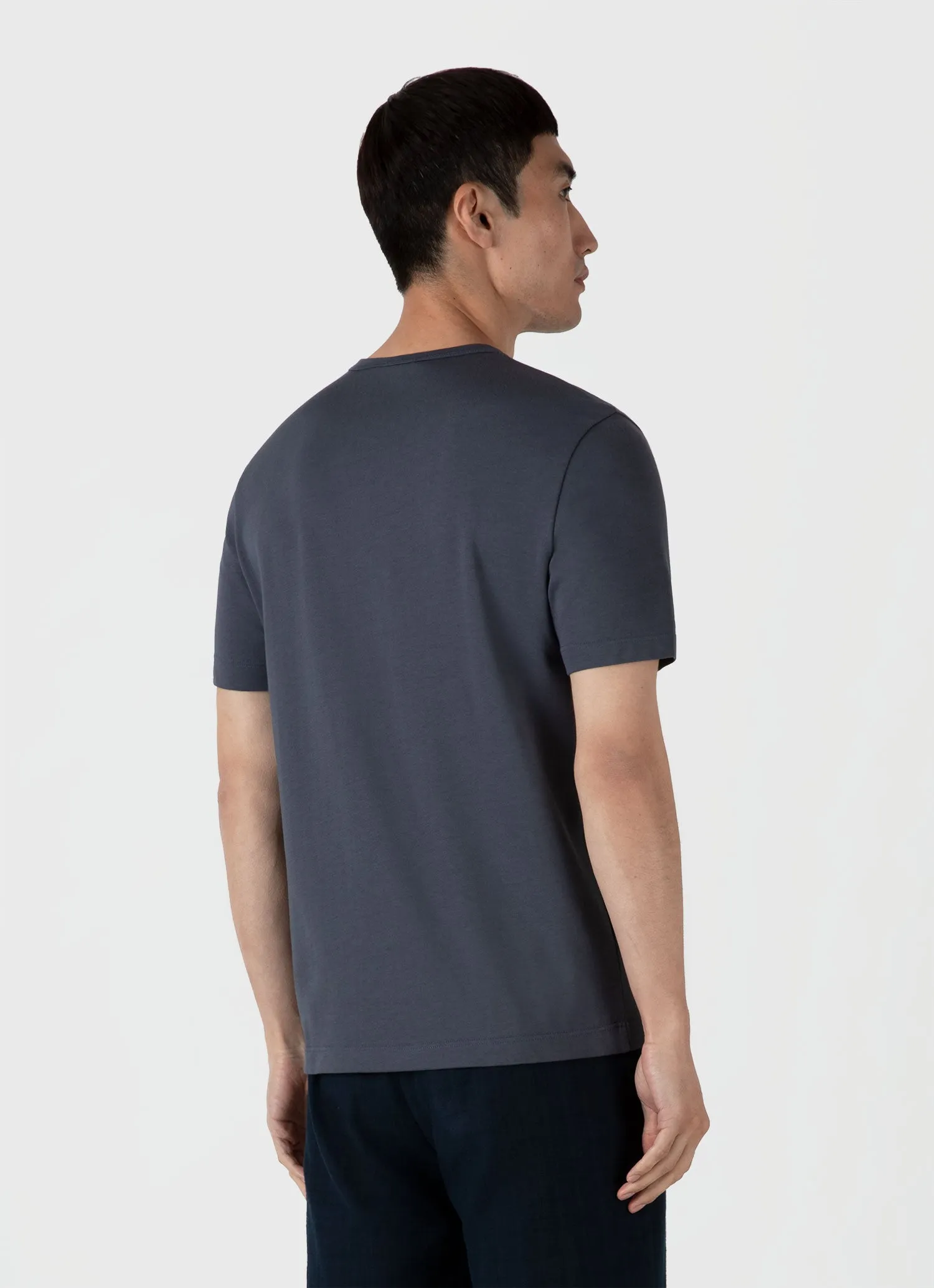 Men's Single Jersey T-shirt in Slate Blue sold by Sunspel product image thumbnail 5