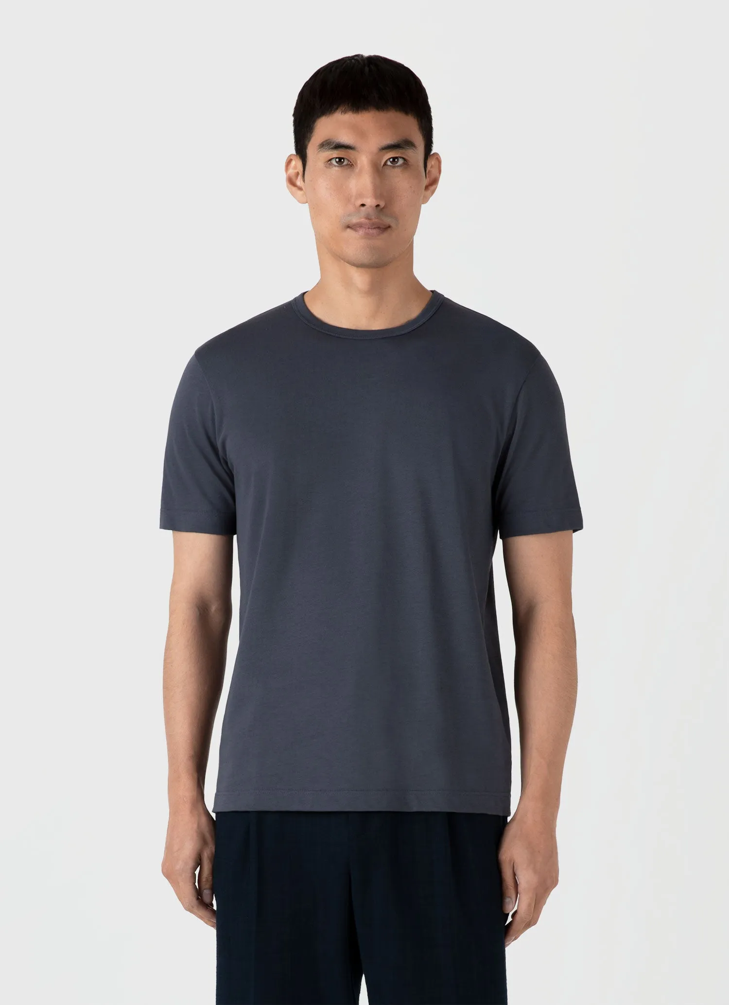 Men's Single Jersey T-shirt in Slate Blue sold by Sunspel product image thumbnail 2