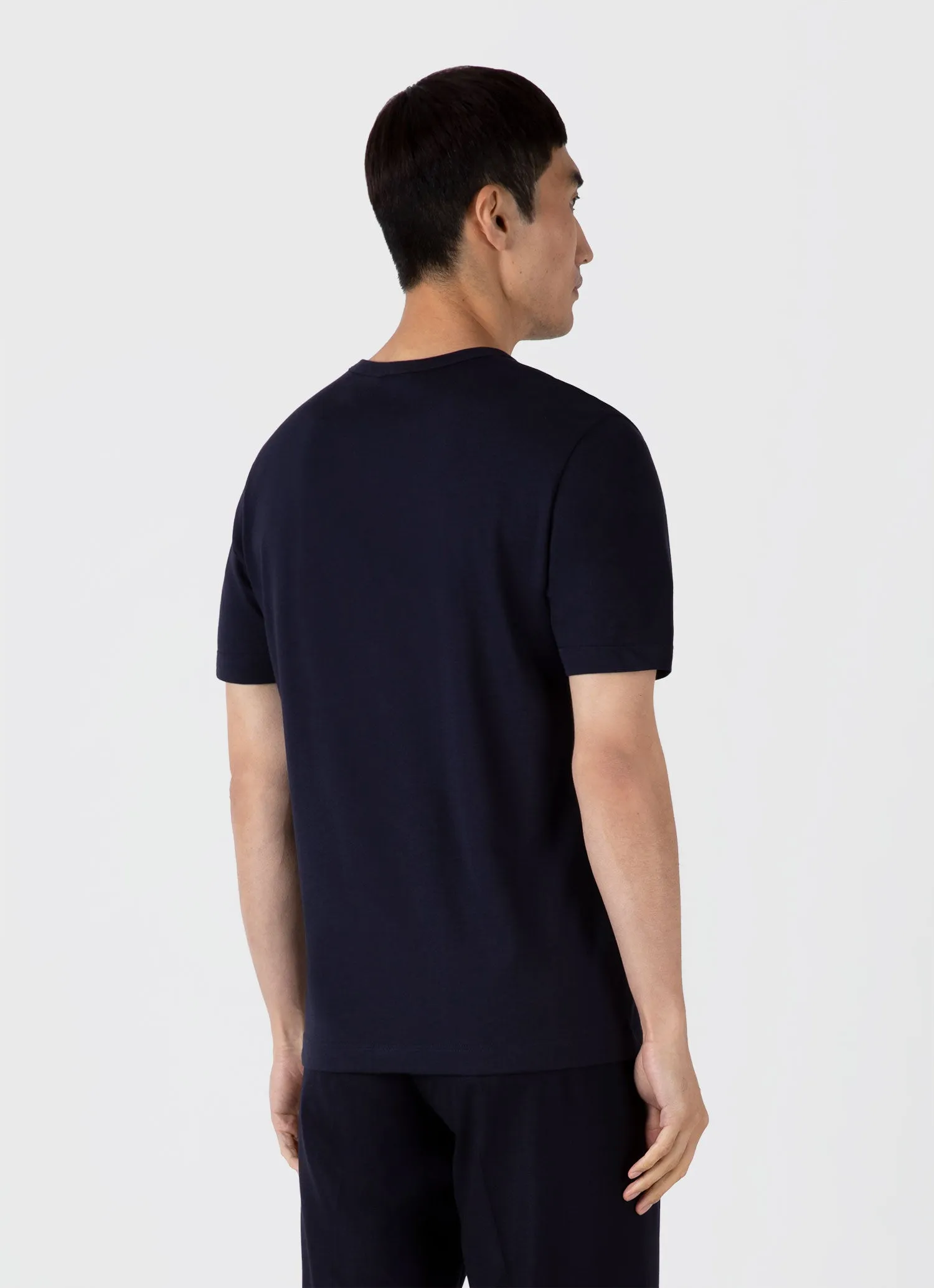Men's Single Jersey T-shirt in Navy sold by Sunspel product image thumbnail 5