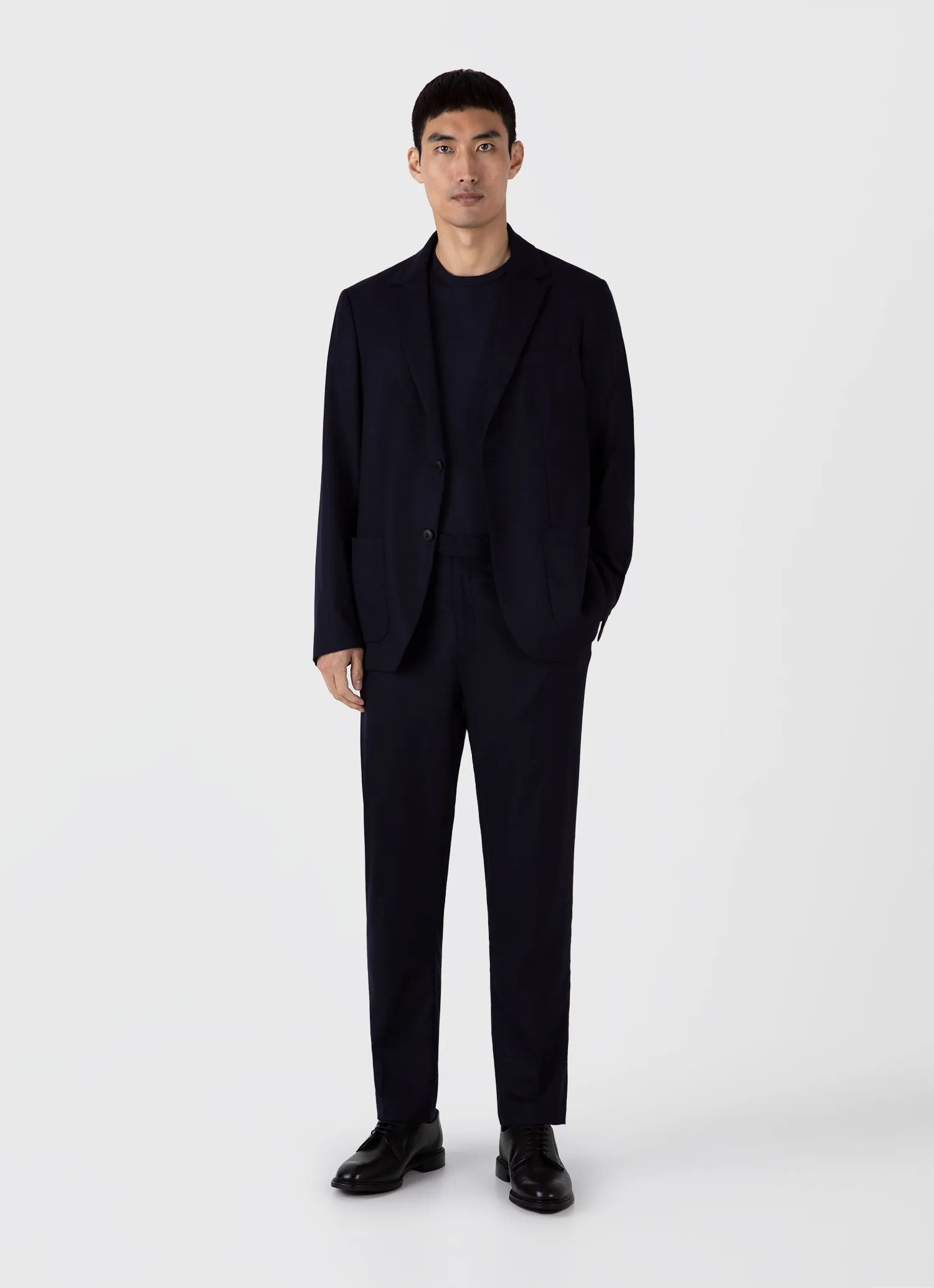 Men's Single Jersey T-shirt in Navy sold by Sunspel product image thumbnail 3