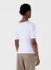 Women's Stretch Cotton Scoop Top in White sold by Sunspel