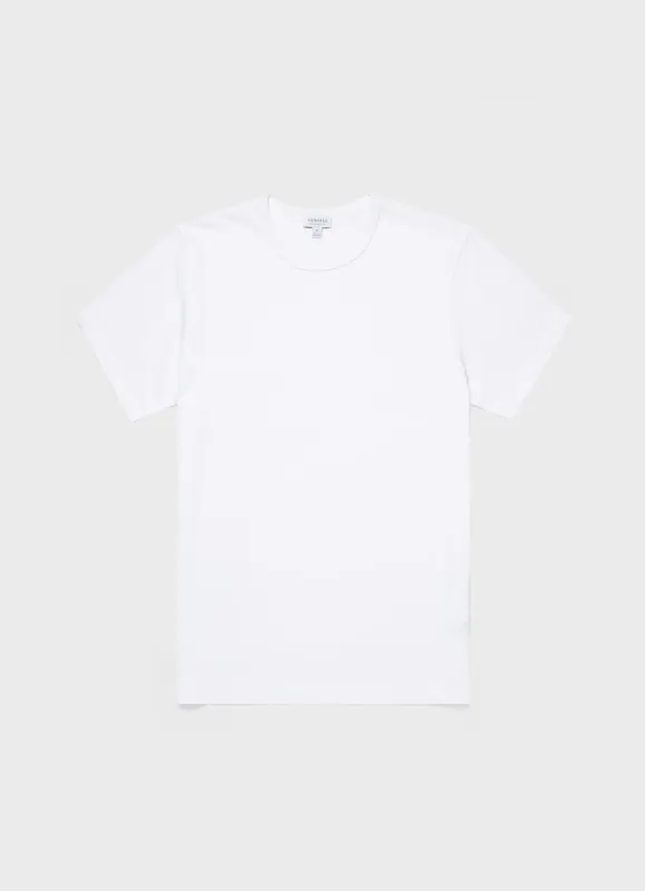Men's Single Jersey T-shirt in White sold by Sunspel