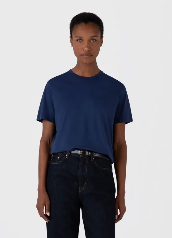 Women's Relaxed Fit T-shirt in Ink Blue sold by Sunspel