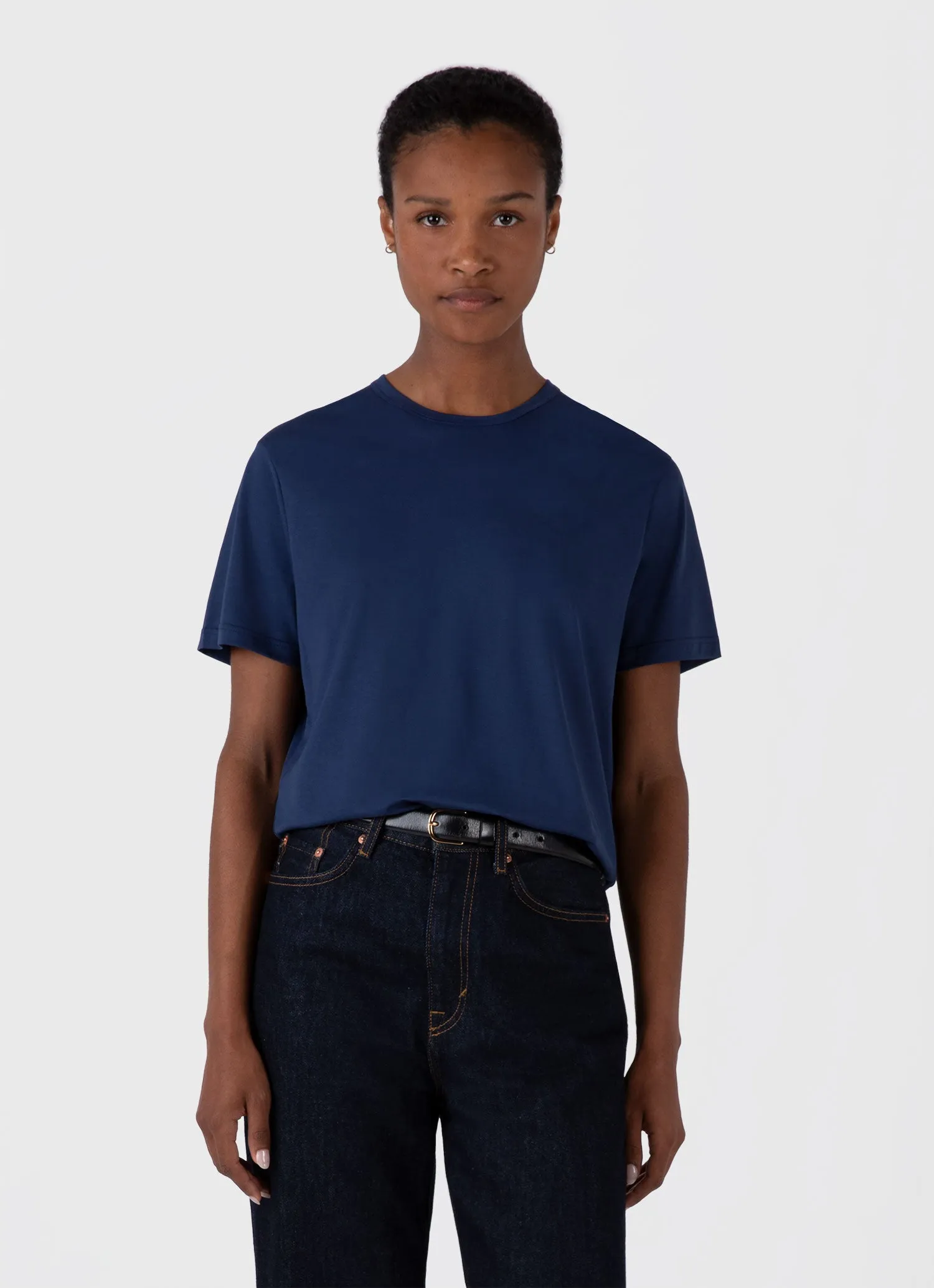 Women's Everyday T-shirt in Ink Blue sold by Sunspel