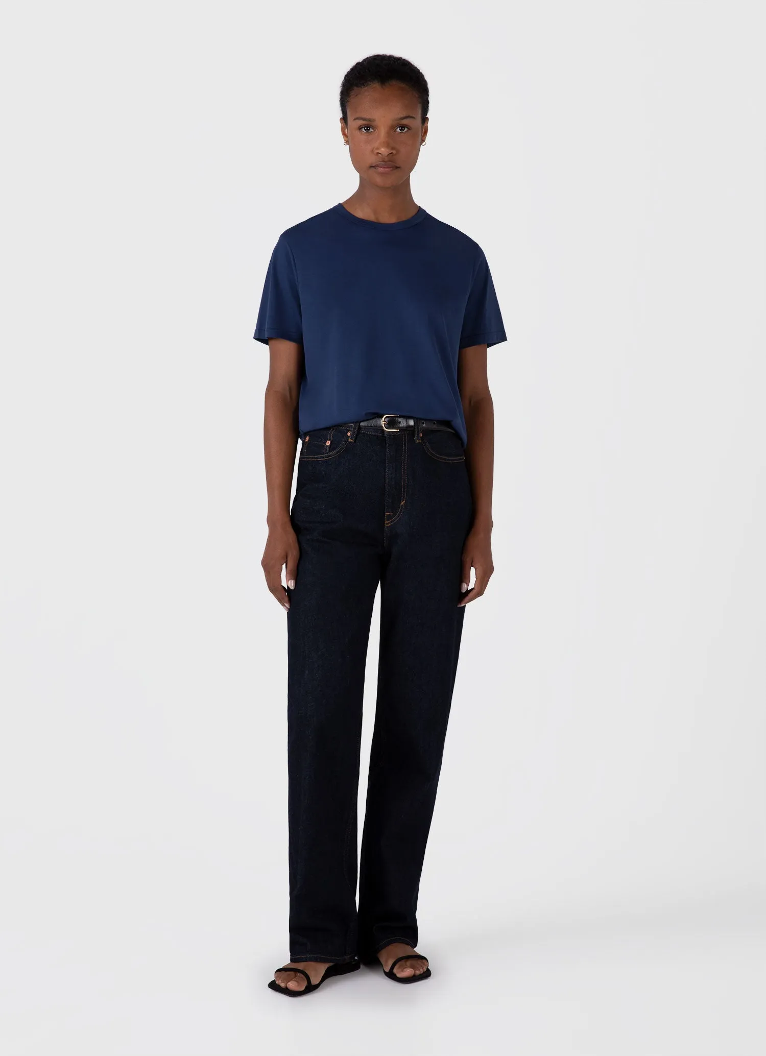 Women's Everyday T-shirt in Ink Blue sold by Sunspel product image thumbnail 2