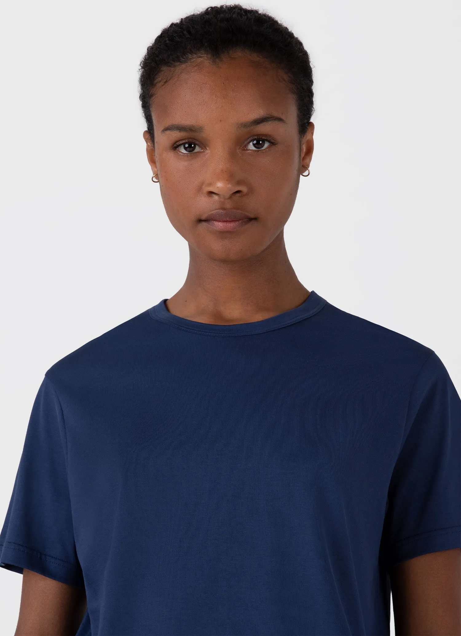 Women's Everyday T-shirt in Ink Blue sold by Sunspel product image thumbnail 4