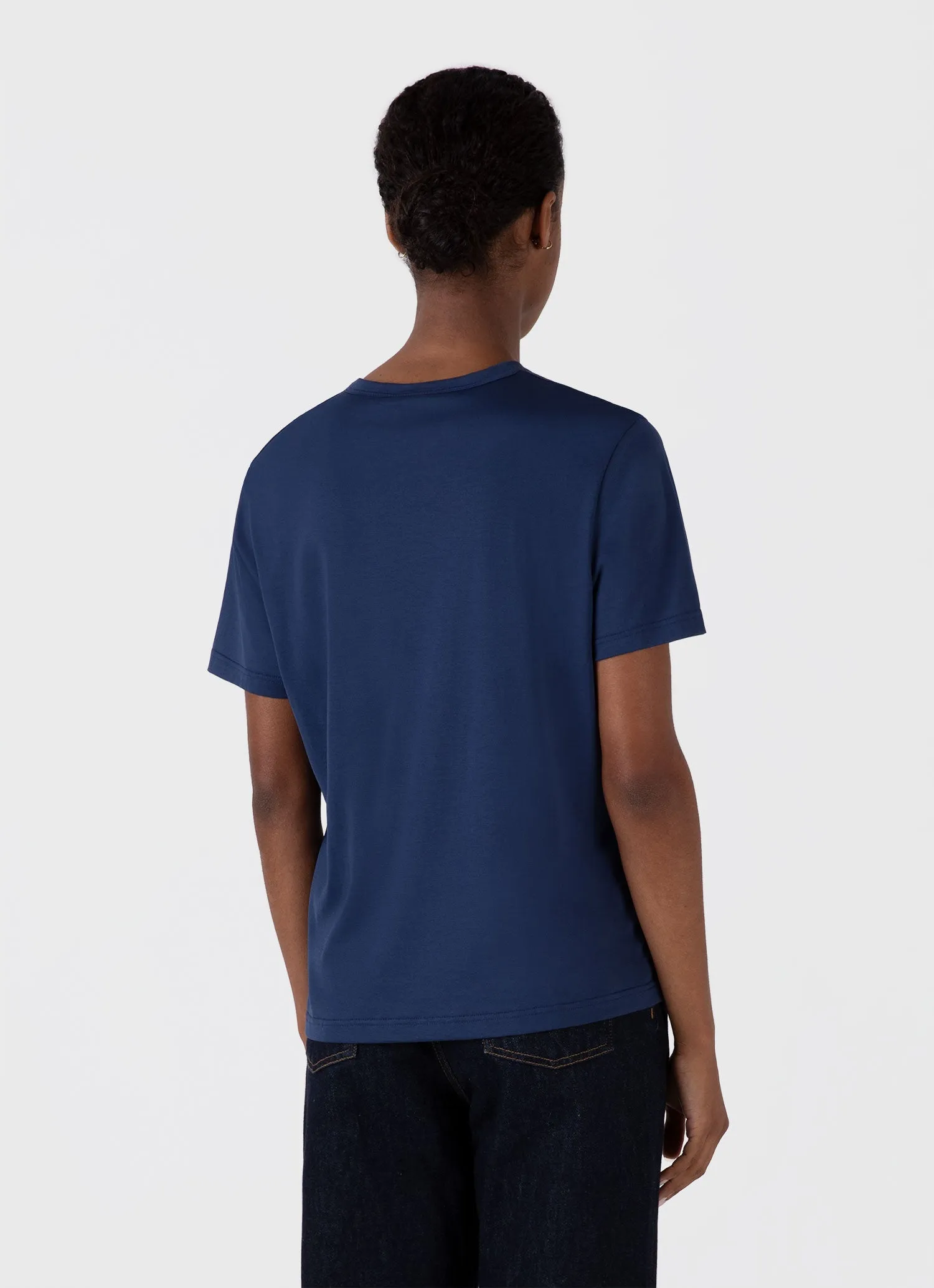 Women's Everyday T-shirt in Ink Blue sold by Sunspel product image thumbnail 3