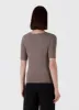Women's Stretch Cotton Scoop Top in Cedar sold by Sunspel