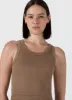 Women's Ribbed Tank Top in Almond sold by Sunspel
