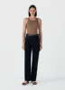 Women's Ribbed Tank Top in Almond sold by Sunspel