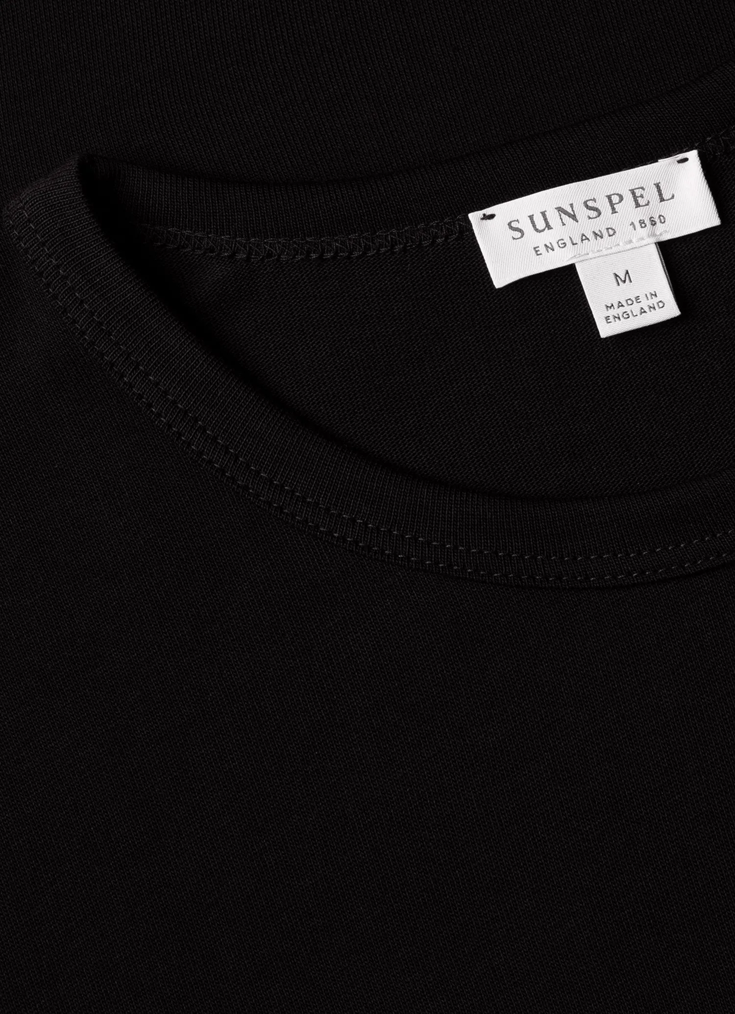 Men's Single Jersey T-shirt in Black sold by Sunspel product image thumbnail 4
