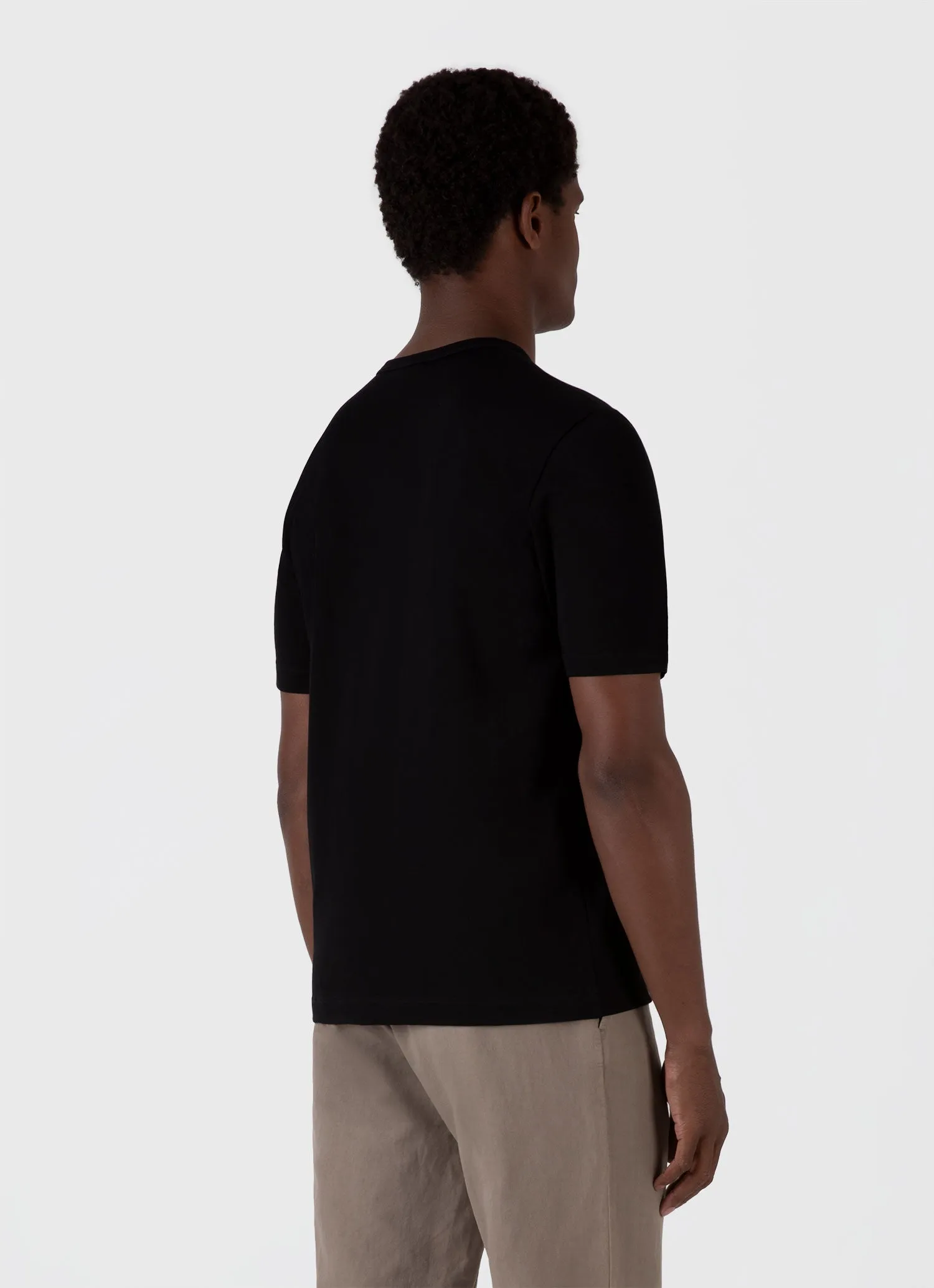 Men's Single Jersey T-shirt in Black sold by Sunspel product image thumbnail 5