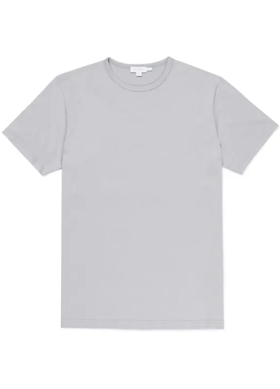 Men's Classic T-shirt in Light Grey sold by Sunspel