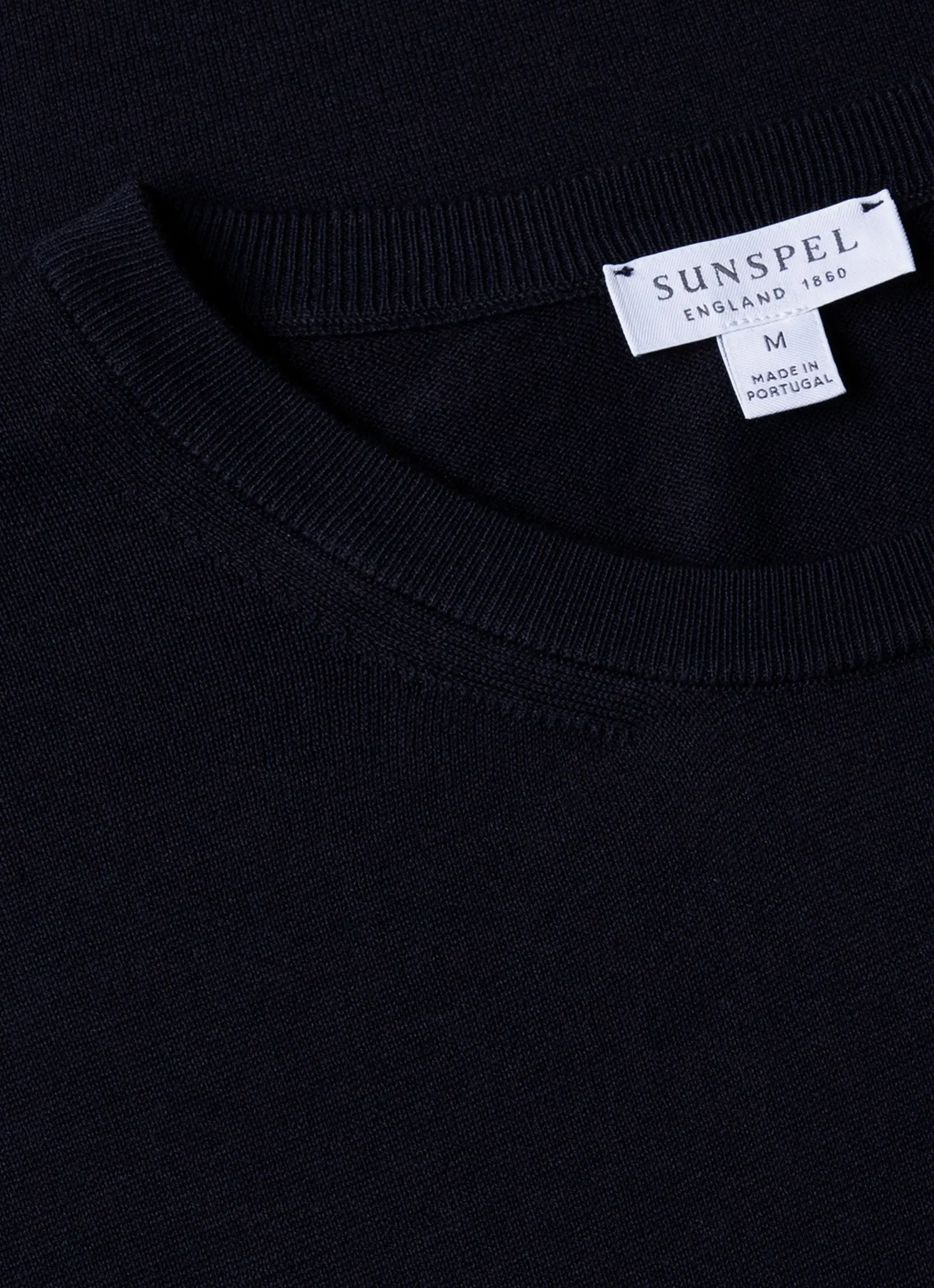 Men's Sea Island Cotton Knit T-shirt in Light Navy sold by Sunspel product image thumbnail 4