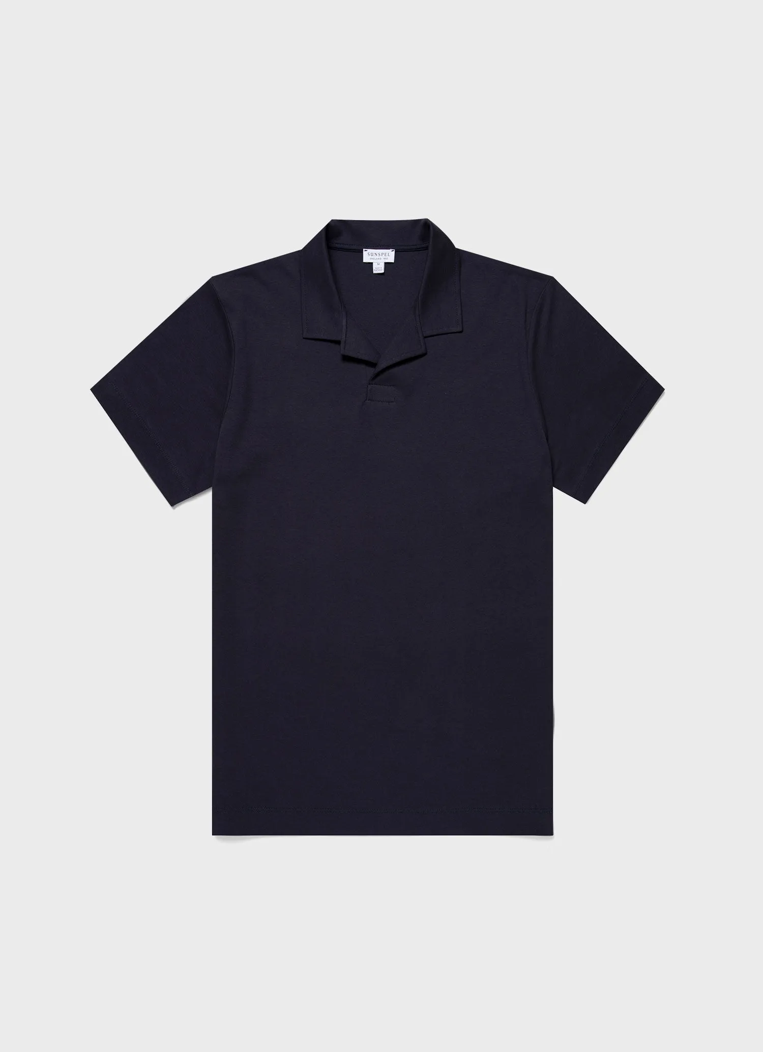 Men's Heavyweight Polo Shirt in Navy sold by Sunspel