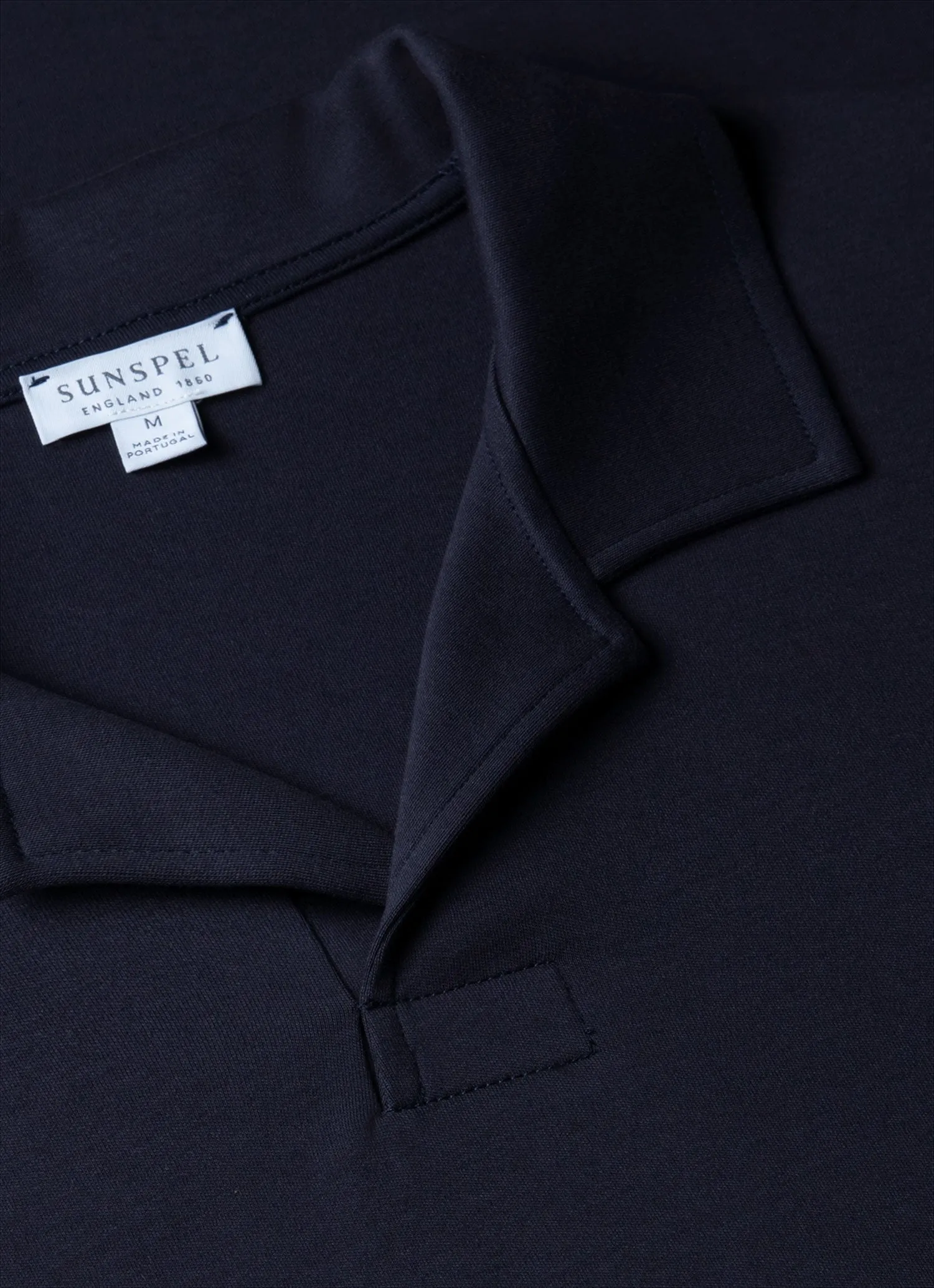 Men's Heavyweight Polo Shirt in Navy sold by Sunspel product image thumbnail 4