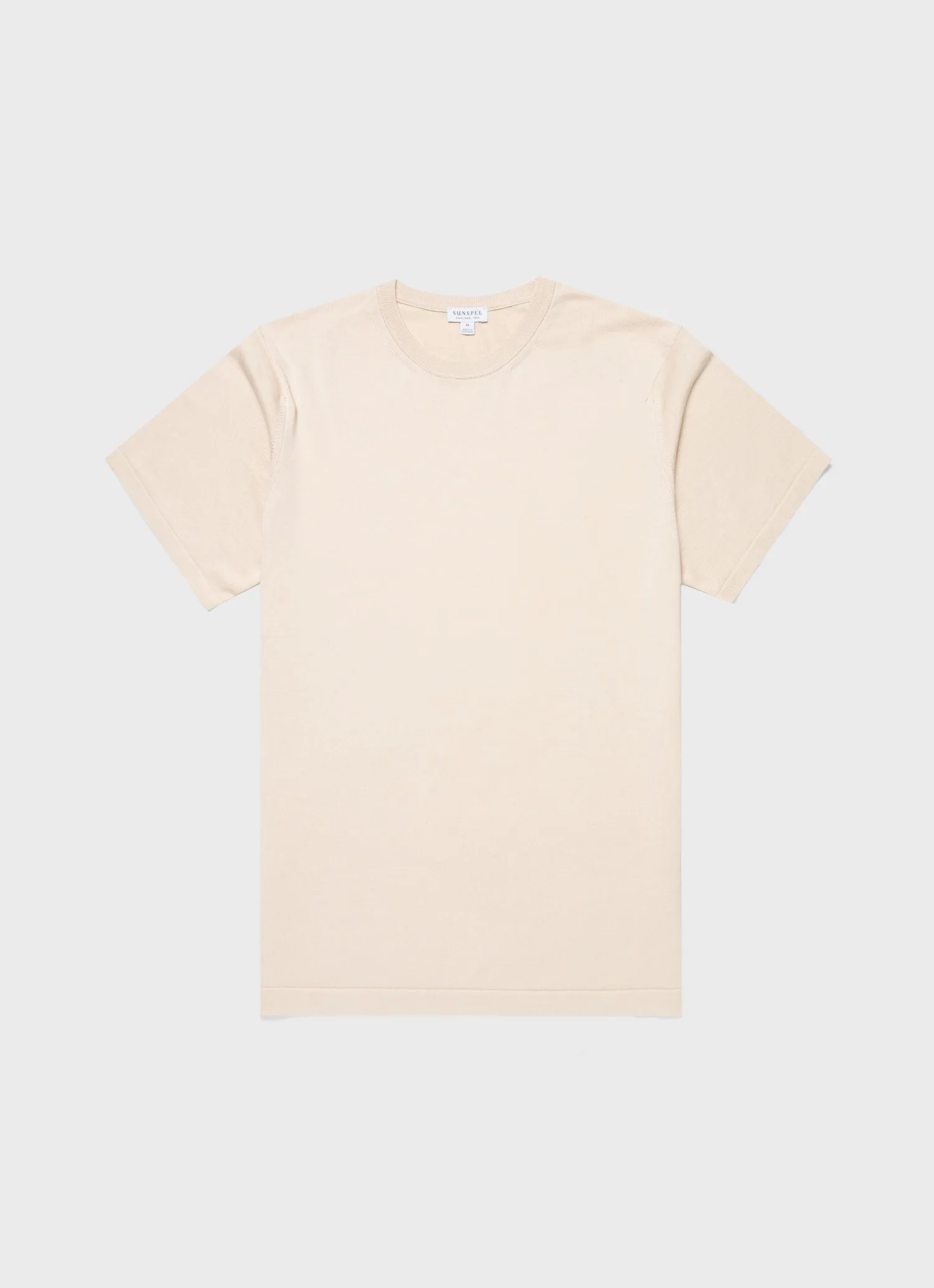 Men's Sea Island Cotton Knit T-shirt in Undyed sold by Sunspel
