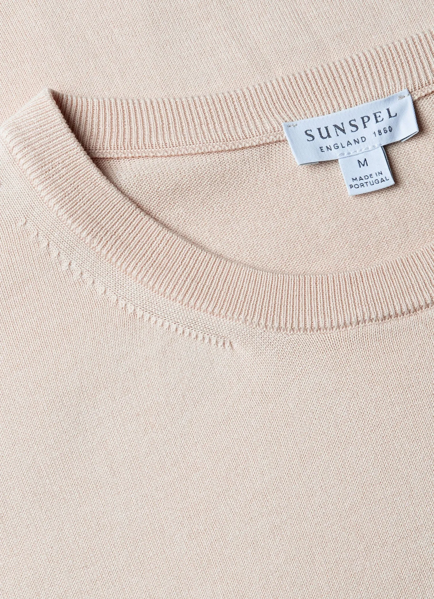 Men's Sea Island Cotton Knit T-shirt in Undyed sold by Sunspel product image thumbnail 4