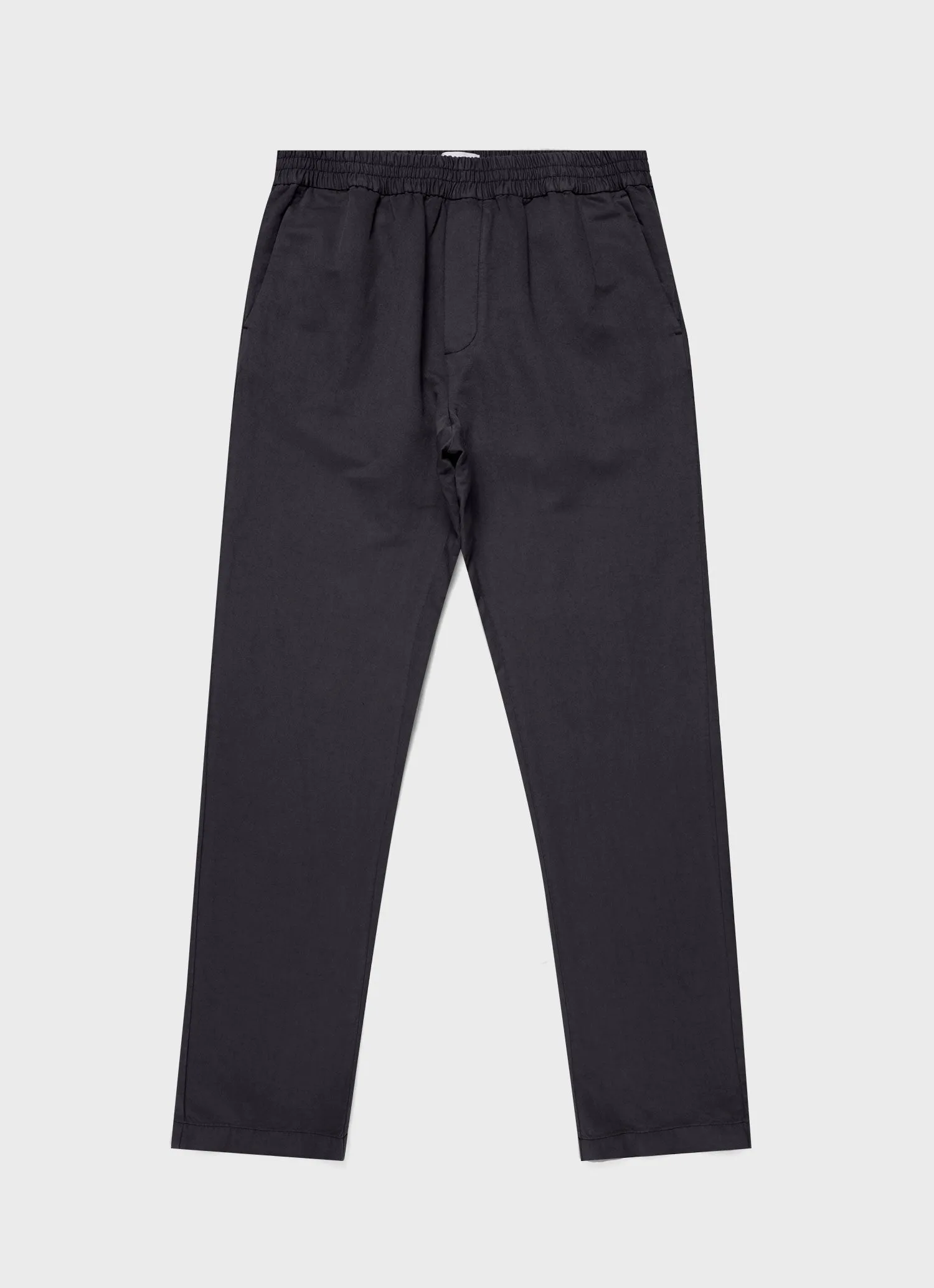 Men's Cotton Linen Drawstring Trouser in Charcoal sold by Sunspel
