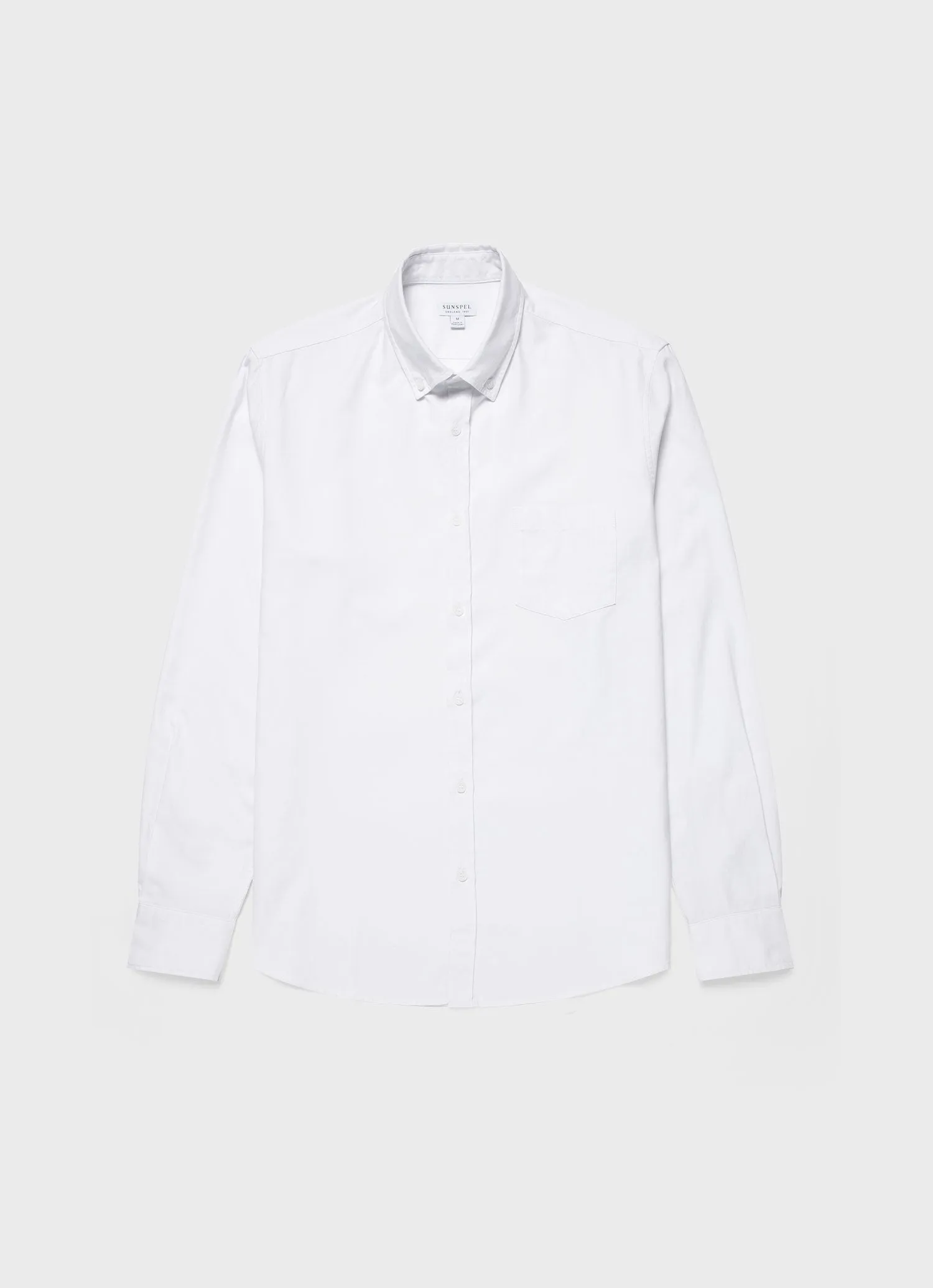 Men's Button Down Oxford Shirt in White sold by Sunspel