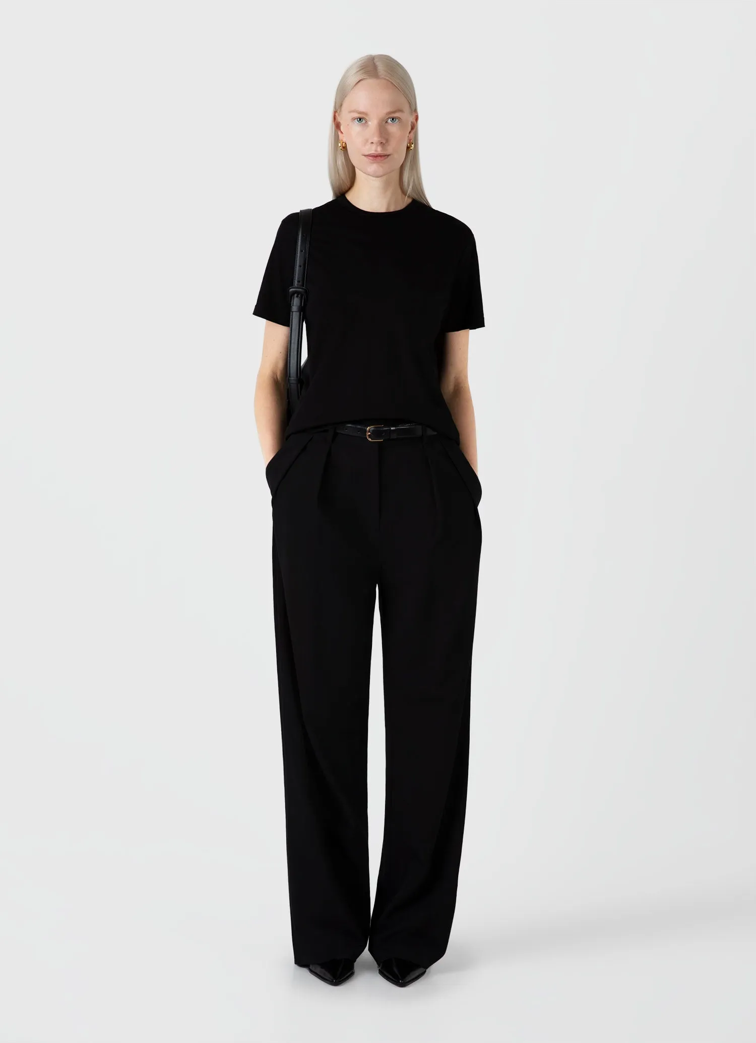 Women's Everyday T-shirt in Black sold by Sunspel product image thumbnail 2