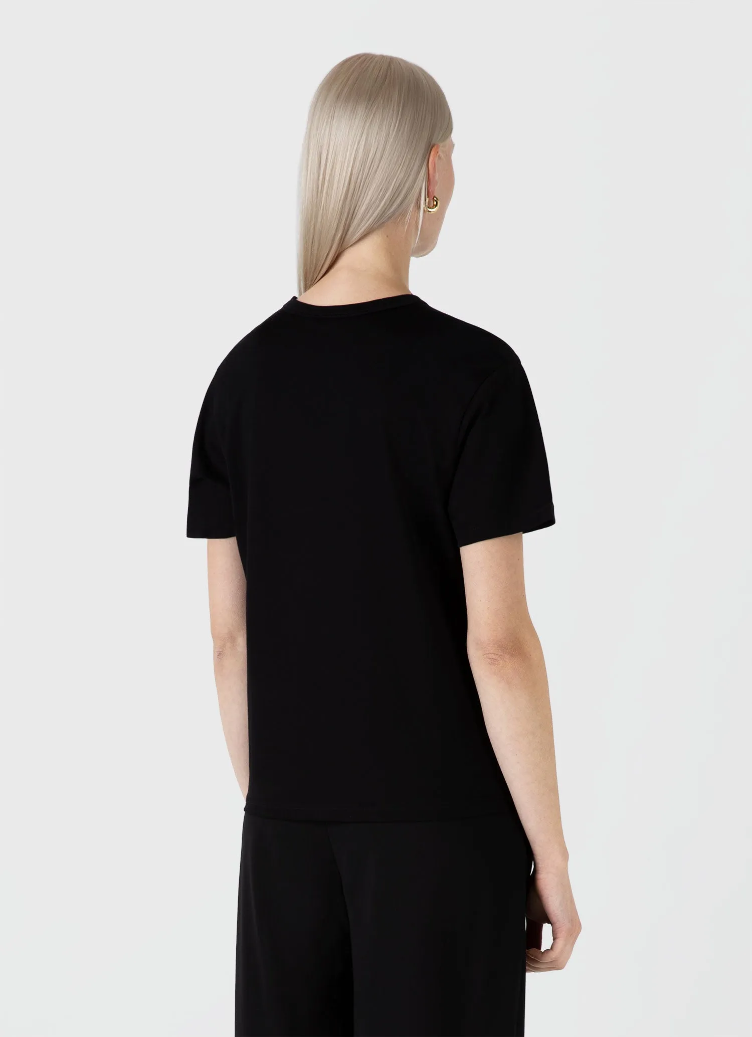 Women's Everyday T-shirt in Black sold by Sunspel product image thumbnail 3